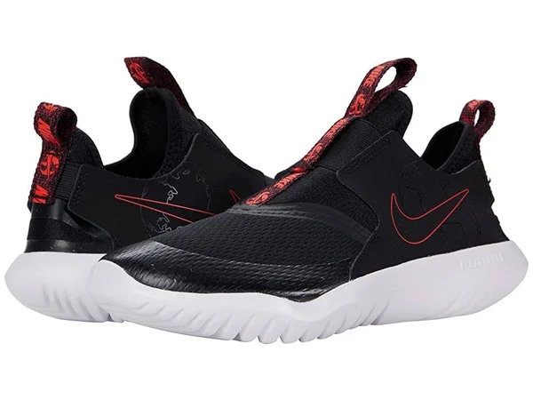 Nike Flex Runner SE GS Black White Bright Crimson - Size 7 Kids