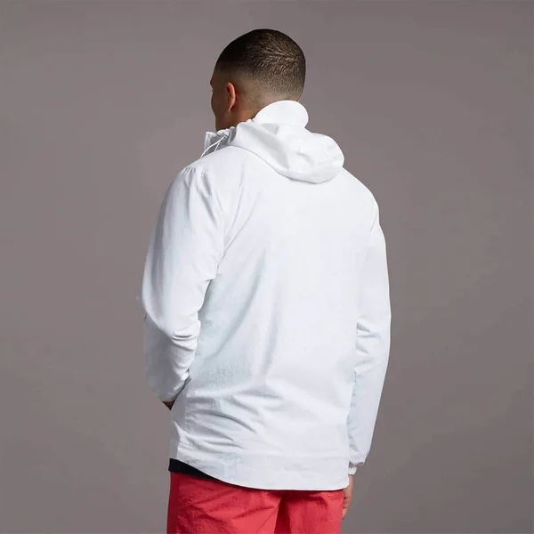 Lyle and Scott Zip Through Hooded Jacket - White
