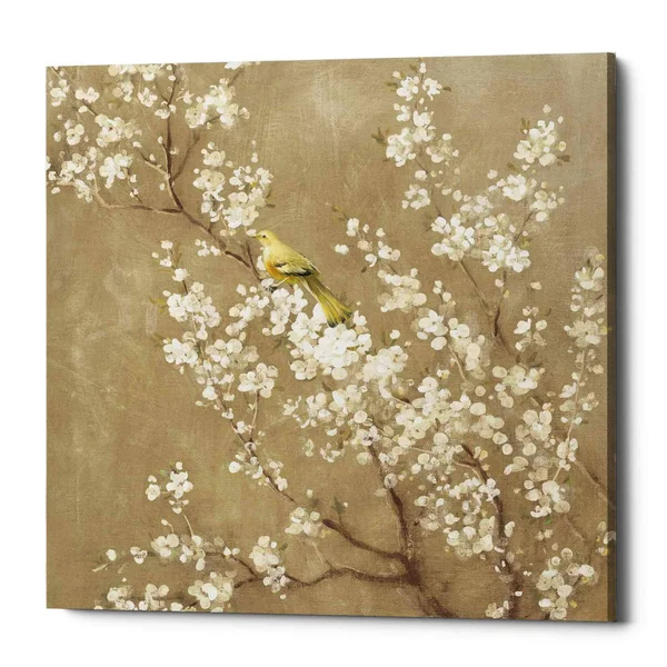 Epic Graffiti &White Cherry Blossom II Neutral& by Danhui Nai, Canvas Wall Art, 18x22x18x22