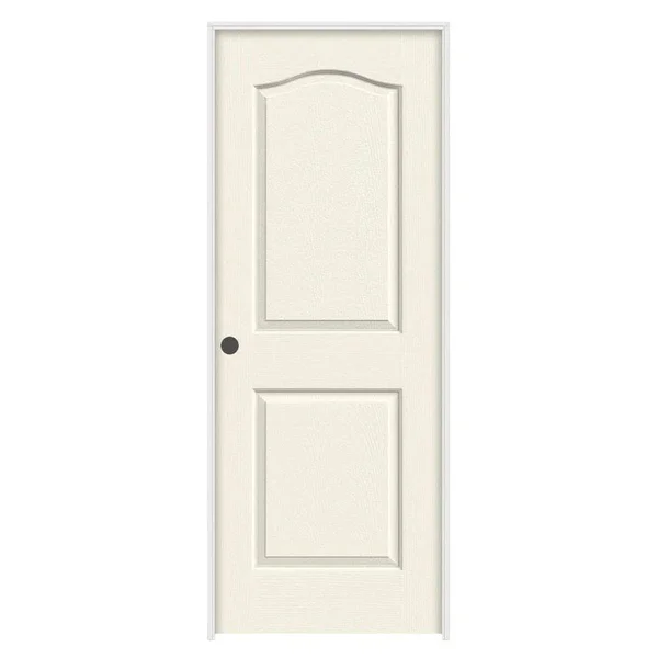 JELD-WEN 32 in. x 80 in. Camden White Painted Right-Hand Textured Molded Composite MDF Single Prehung Interior Door