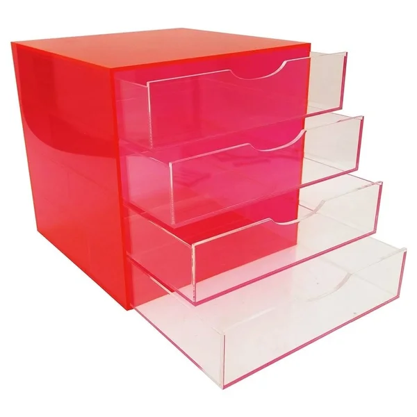OnDisplay 4 Tier Neon Acrylic Cosmetic/Makeup Organizer