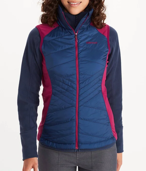 Marmot Women's Variant Hybrid Vest in Wild Rose/Arctic Navy Size: Xs