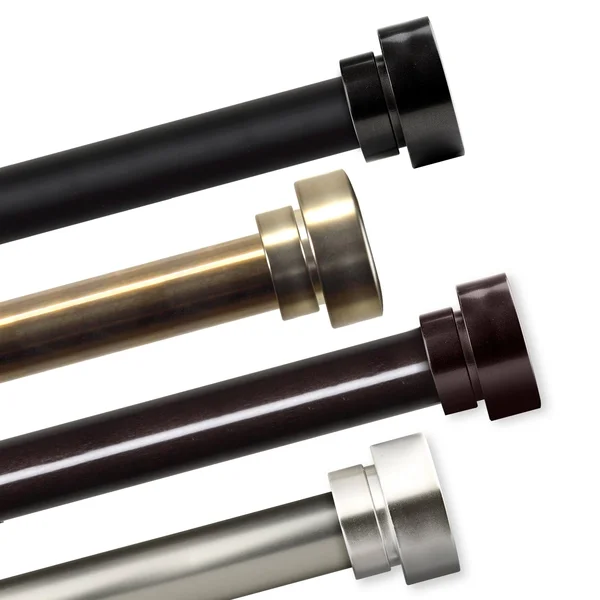 InStyleDesign Bowler Adjustable Curtain Rod Satin Nickel 120-170 inch