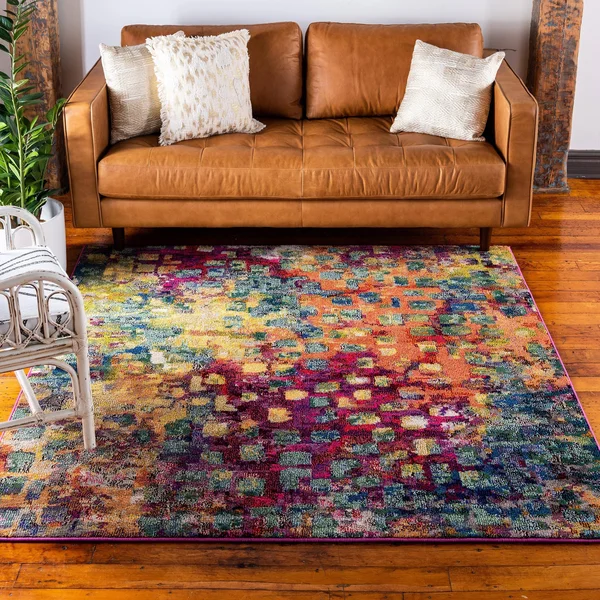 Unique Loom Ivy Jardin Square Rug - 9& 10 x 9& 10 Multi