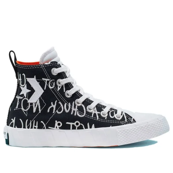 Converse Boys UNT1TL3D High Top - Boys& Grade School Basketball Shoes Black/White/Bold Mandarin Size 4.5
