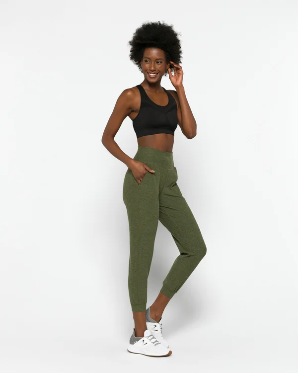 Spacedye Midi Jogger - Beyond Yoga Eden Green Heather, Xs