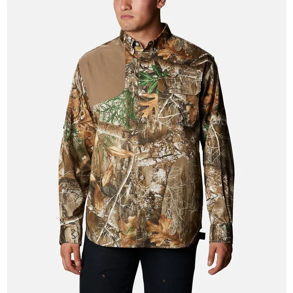 Columbia Men S PHG Blood and Guts Shooting Shirt 1639141 - S - Camo