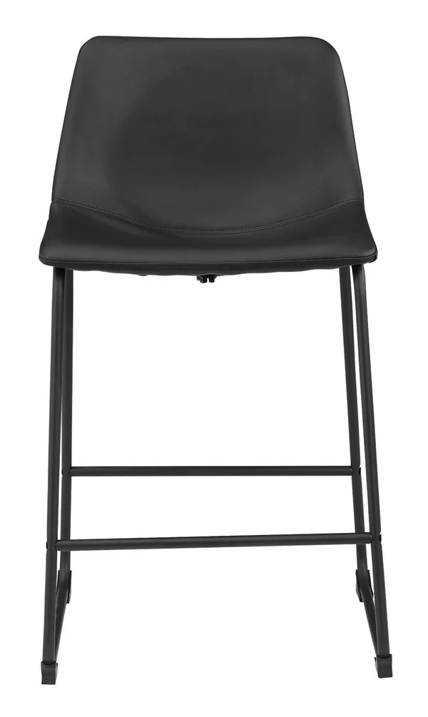 Centiar Black Upholstered Barstool (Set of 2)