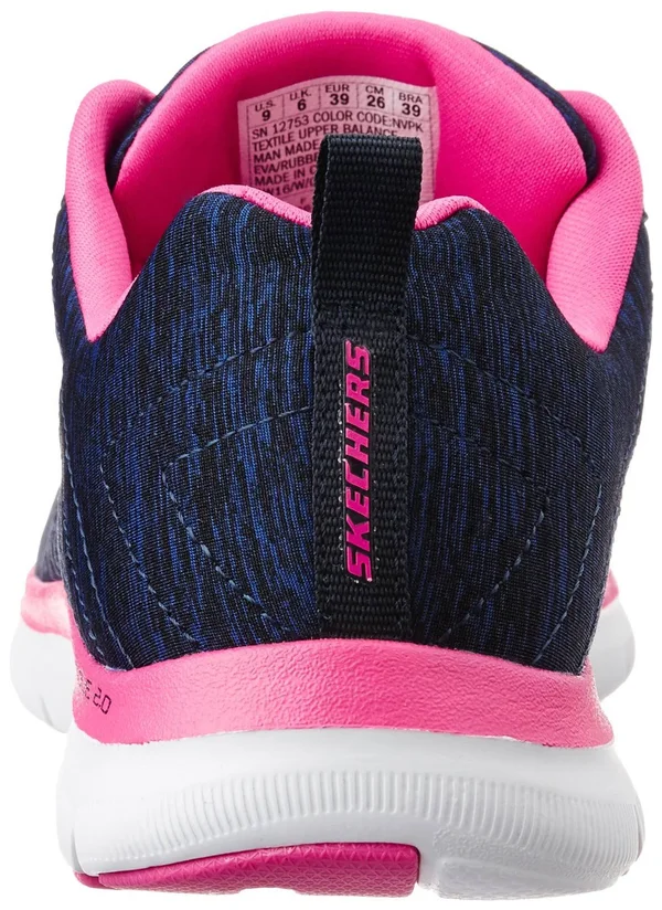 Skechers Sport Women's Flex Appeal 2.0 Fashion Sneaker, Navy/Pink