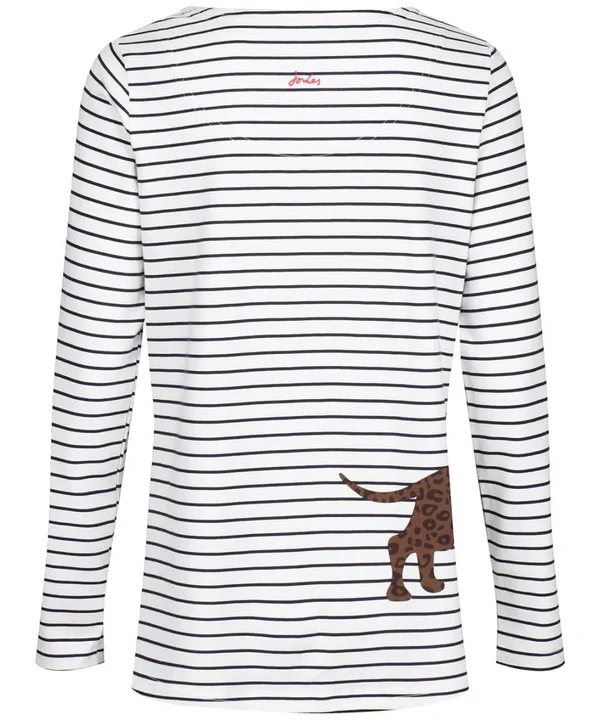 Joules Harbour Dachshund Dog Print Long Sleeve Knit Jersey Top - 4