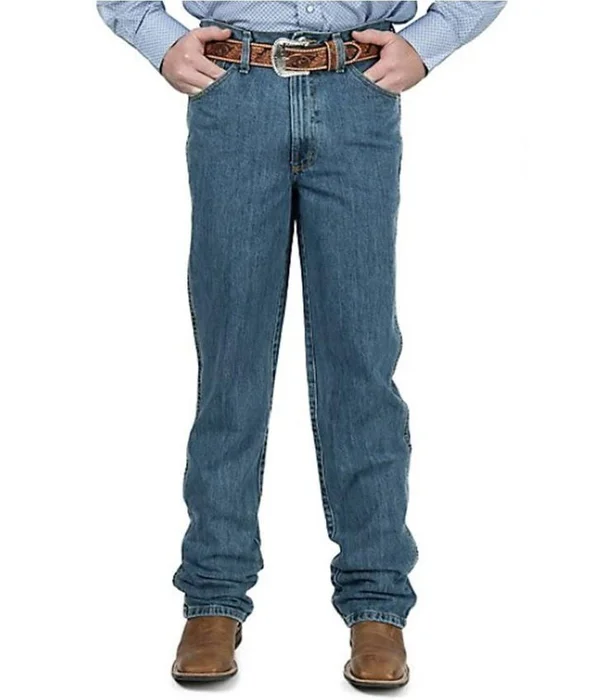Cinch Apparel Mens Bronze Label Slim Fit Medium Stonewash Jeans - Men's, Gray
