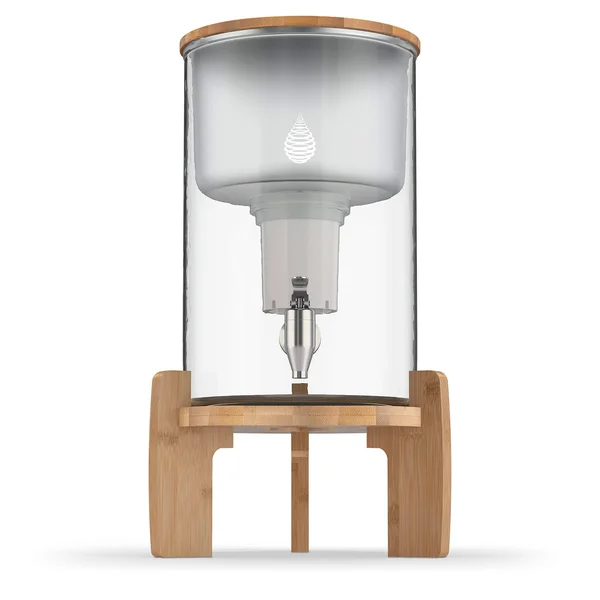 Invigorated Water Ph Recharge Glass Alkaline Water Filter Ionizer – Countertop Water Filter, High Ph Ionized Water, 2.37 Gallon