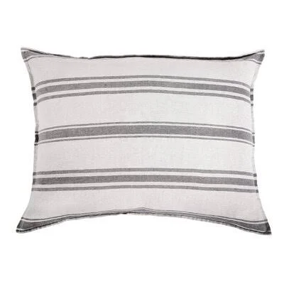 Jackson Sham Pom Pom at Home Cream - Gray Stone King