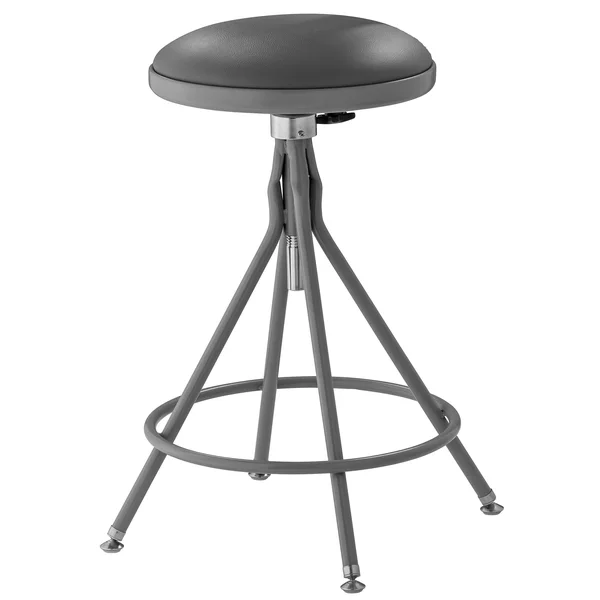 National Public Seating Swivel Stool w/ Adjustable Vinyl Padded Seat - 26-32x22H