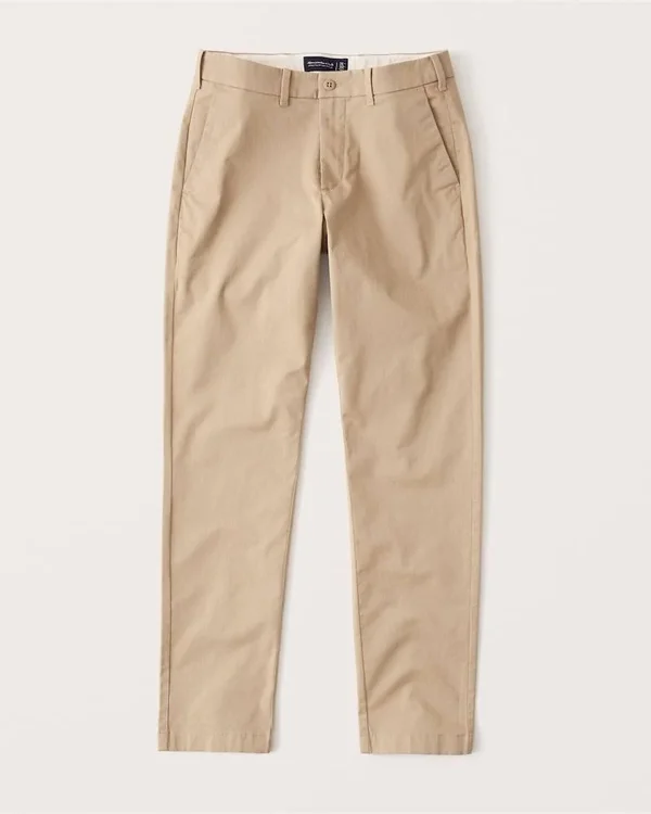 Abercrombie & Fitch Men's Athletic Skinny Chinos in Light Khaki - Size 28 x 30