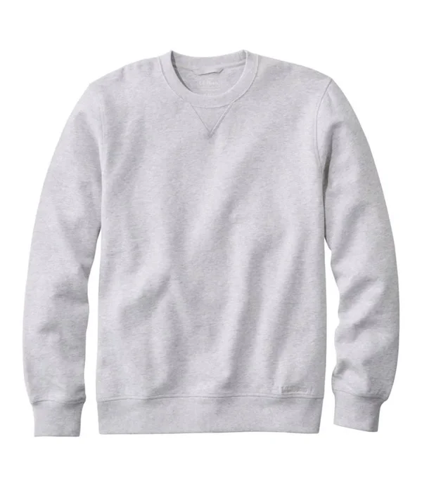 Men's Athletic Sweats - Classic Crewneck Sweatshirt Gray Large, L.L.Bean
