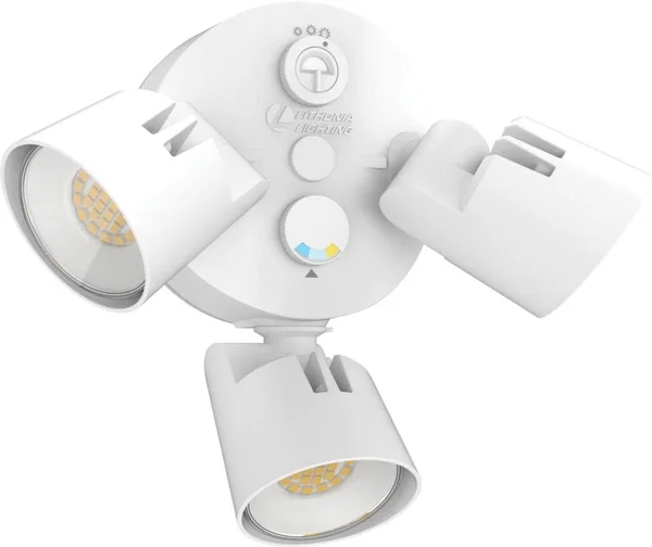 Lithonia Lighting 150-Watt EQ White LED Dusk-to-Dawn Floodlight Polyester - HGXLED3RHALOSWW2PEWH
