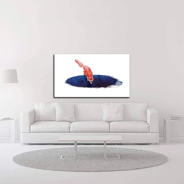 20x22 x 35x22 Jump Into Nowhere by Robert Farkas Print on Canvas
