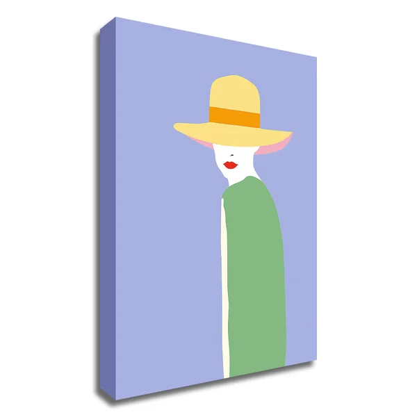 Tangletown Fine Art 42x22 x 30x22 Lady NO. 6 by Sean Salvadori Print on Canvas