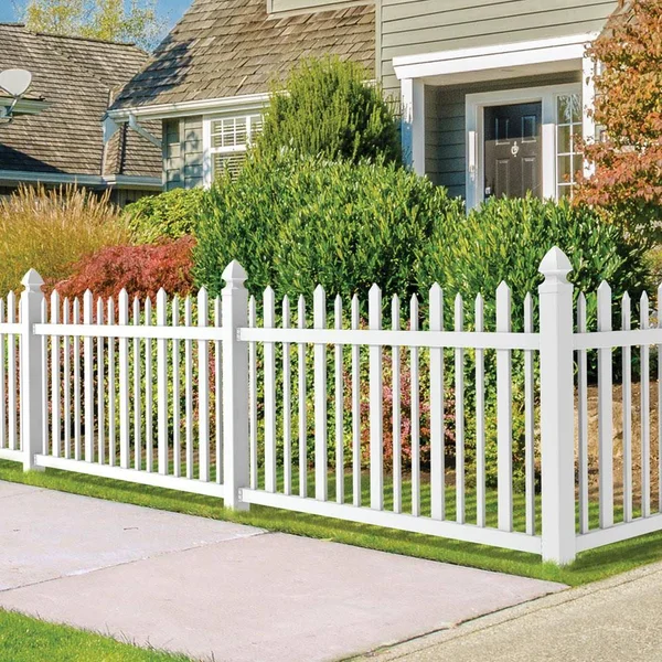 Freedom Pre-Assembled Ashford 4-ft H x 8-ft W White Vinyl Fence Panel
