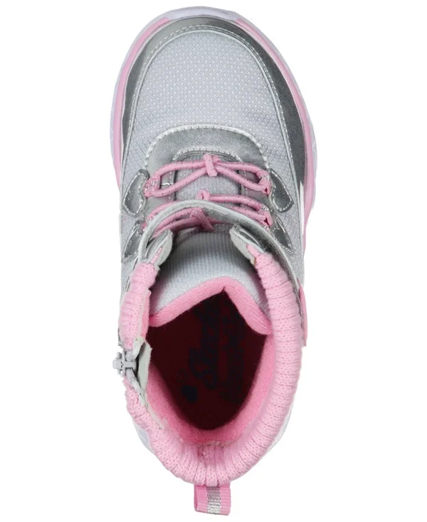 Skechers Girls& S Lights: Heart Lights - Heart Chaser Sneakers Gray 7.0N