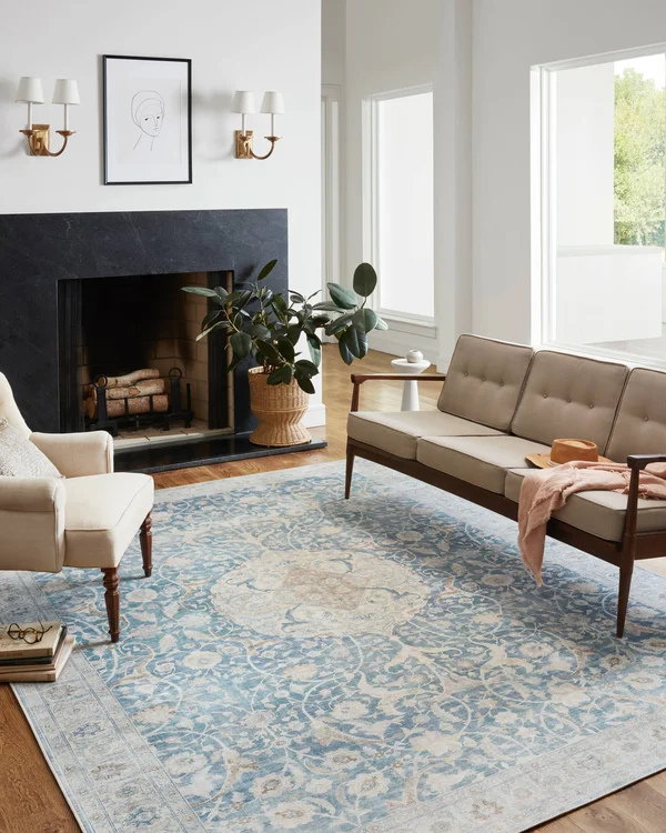 Loloi Chris Loves Julia Jules JUL-03 Antique Sky Area Rug - 2 ft 6 in x 12 ft