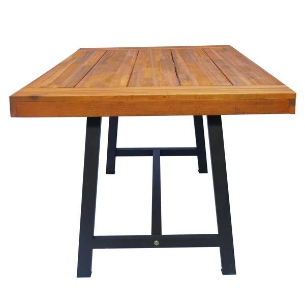 Outsunny 71&& Rustic Acacia Wood Outdoor Picnic Table and Bench Seat Set - Natural Red Wood