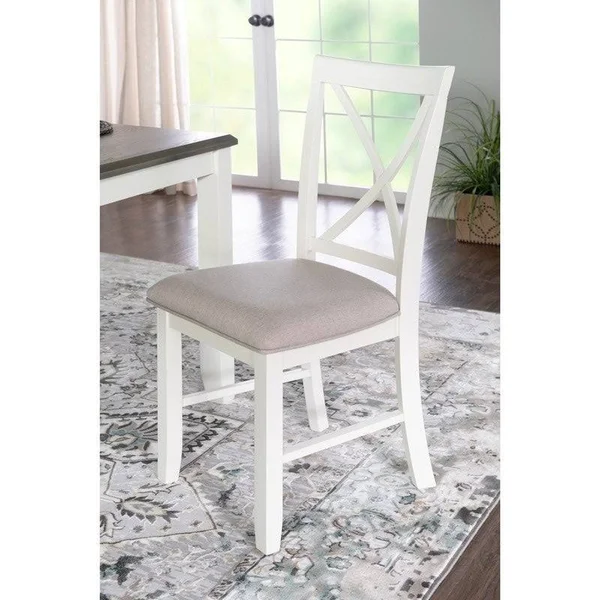 Powell Jane White Cushioned Dining Chair (Set of 2) Beige