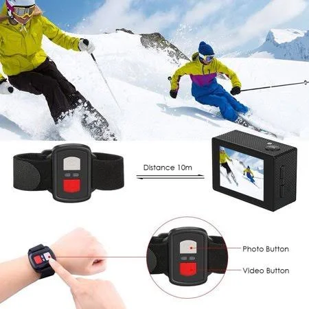 Akaso Ek7000 4K WiFi Sports Action Camera Ultra HD Waterproof DV Camcorder 12MP 170 Degree Wide Angle Sage(Black)