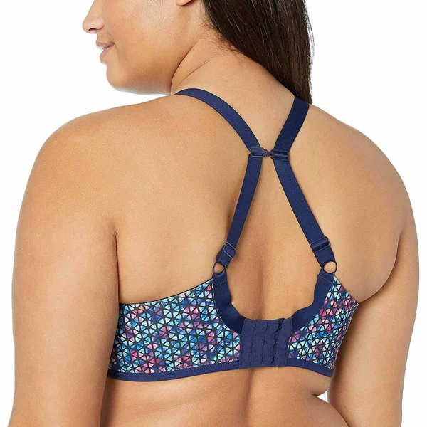 Elomi Energise Underwire Sports Bra Navy Geo - 38 - G EL8042