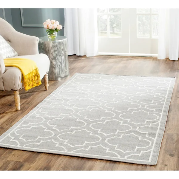 Safavieh 3& x 5& Dhurries DHU625C Brown, Ivory Rug