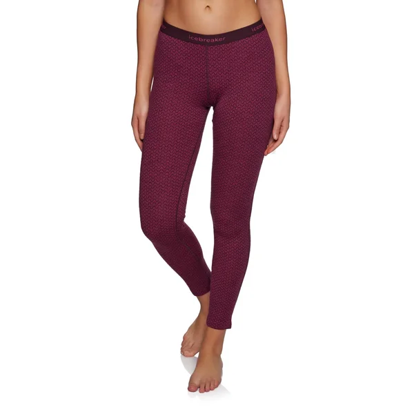 Icebreaker Women's 250 Vertex Legging - XL - Mountain Dash Jacquard Prism, Velvet