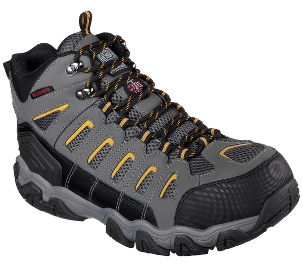 Skechers Men's Work Blais Bixford Steel Toe Boot - Dark Gray