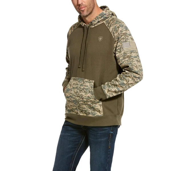 Ariat Men's Digital Camo Patriot Hoodie - Sage