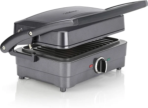 Cuisinart 2-in-1 Grill and Sandwich Maker - Non-Stick Removable Plates, Midnight Grey, GRSM4U