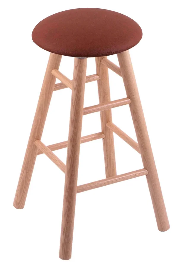 Holland Bar Stool RC36OSNatReiAdo 36x22 Oak Extra Tall Bar Stool in Natural Finish with Rein Adobe Seat and Smooth Legs
