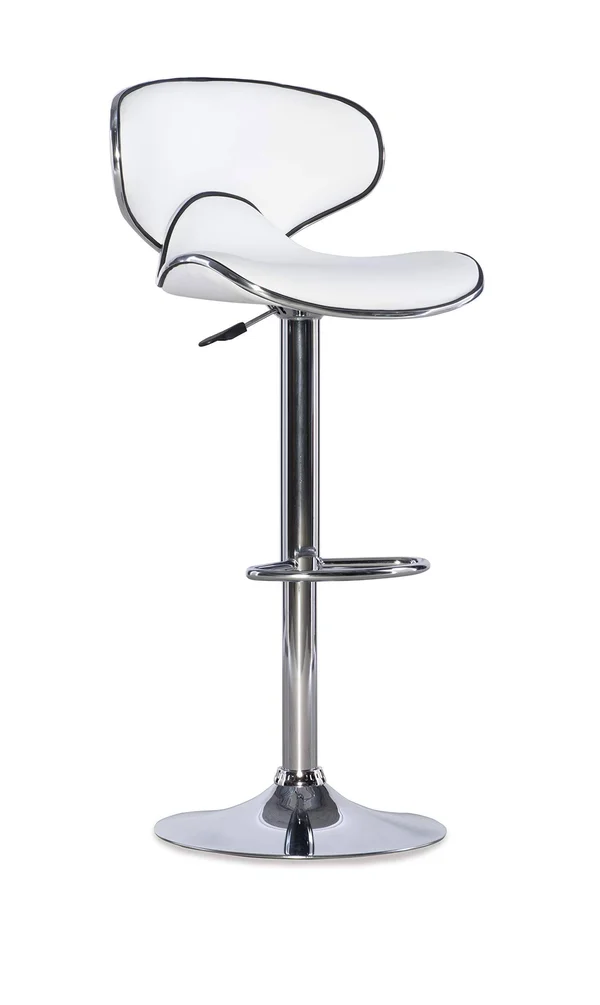 Powell Adjustable Bar Stool, White