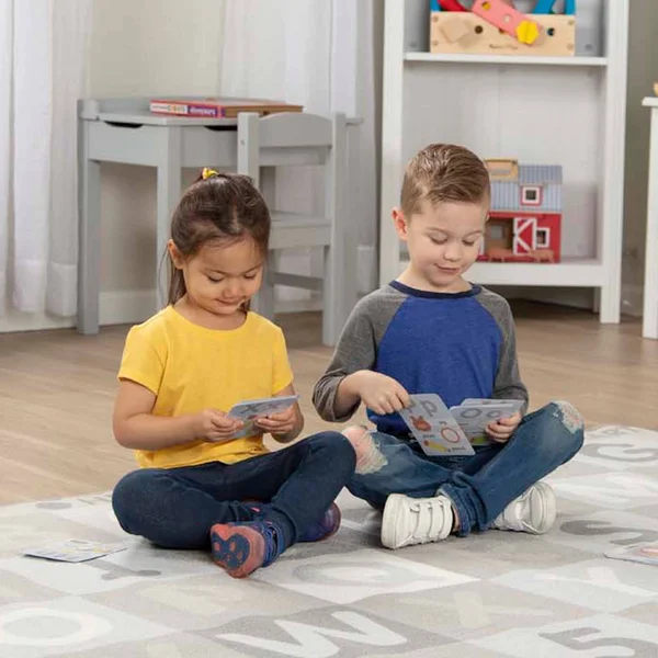 Melissa & Doug - Jumbo Abc-123 Rug - Neutral