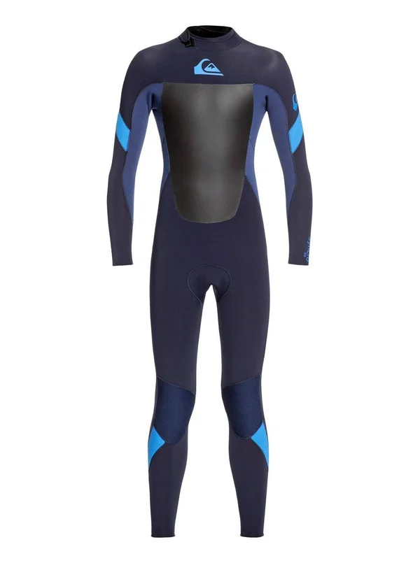 Quiksilver Syncro 3/2 mm GBS Back Zip Wetsuit - Boy's - Surf Wetsuit, Park2Peak Online Surf Shop 12, Dark Blue/iodine Blue (XB