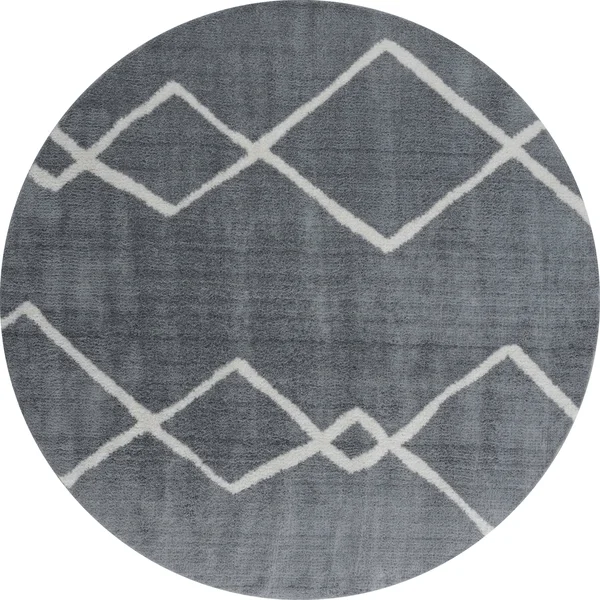 Carson Carrington Tossene Geometric Shag Area Rug - 5&3x22 x 7&2x22 - White