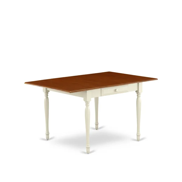 East West Furniture Dining Room Set Buttermilk & Cherry, Mzan5-whi-w
