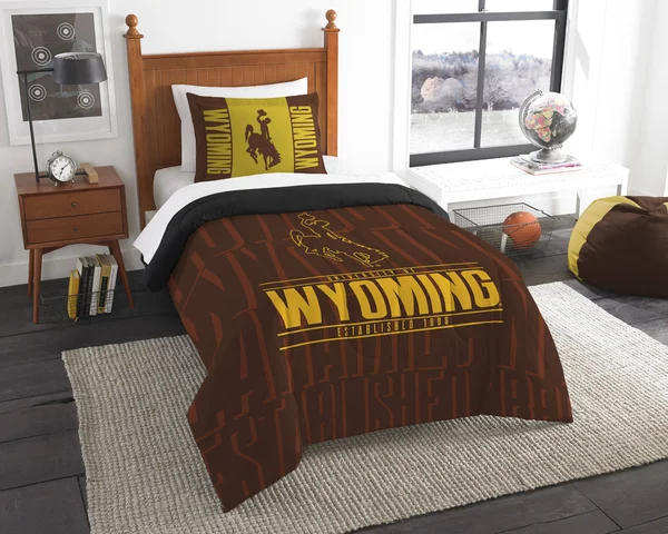 Wyoming Cowboys Modern Take Twin Comforter Set