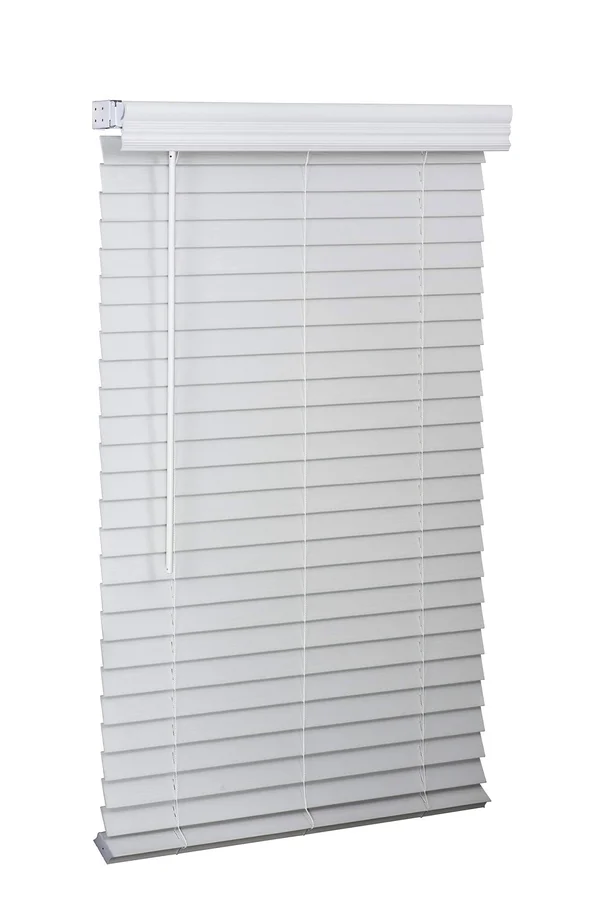 2x22 Cordless Faux Wood Blind - Woodgrain White - 70x22 W x 72x22 L