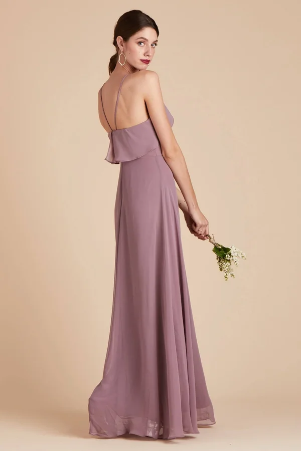 Jules Chiffon Bridesmaid Dress in Dark Mauve 3XL - Dark Mauve
