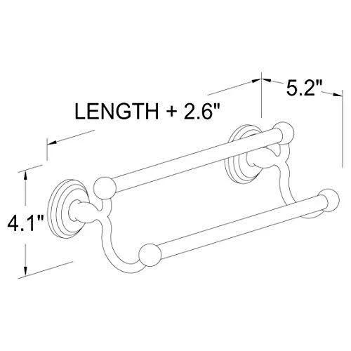Ginger 1122-24/ORB Chelsea 24-in Double Towel Bar, Oil-Rubbed Bronze