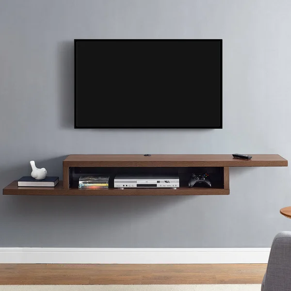 Martin Furniture 72 in. Asymmetrical Wall Mounted TV Shelf