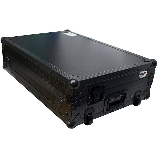 Prox XS-MCX8000WLT ATA Style Flight Road Case with Sliding Laptop Shelf and Wheels for Denon MCX8000 Black 190839800534