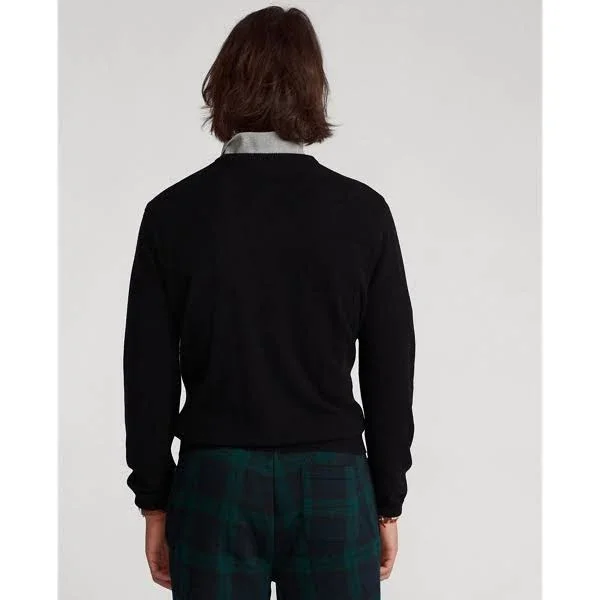Polo Ralph Lauren Men's Washable Cashmere Sweater - Black - Size XX Large