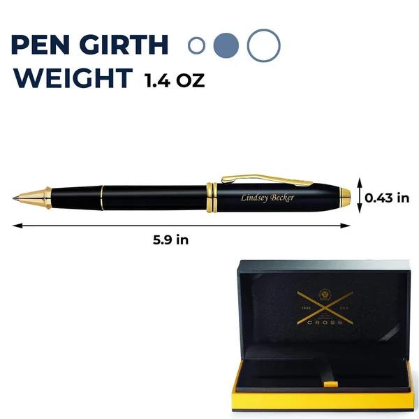 Cross Townsend Black Lacquer Rollerball Pen