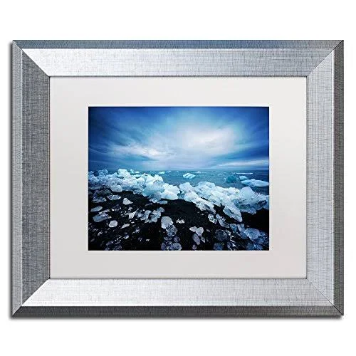 Trademark Fine Art Land of Ice by Philippe Sainte-Laudy Framed Photographic Print - Size: 11x22 H x 14x22 W x 0.5x22 D - Frame Co